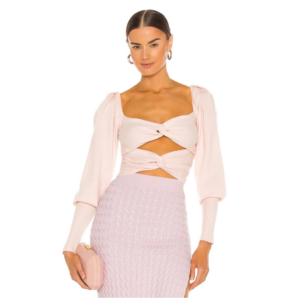 LPA REVOLVE PINK LONG SLEEVE KNIT TOP - Picture 1 of 8